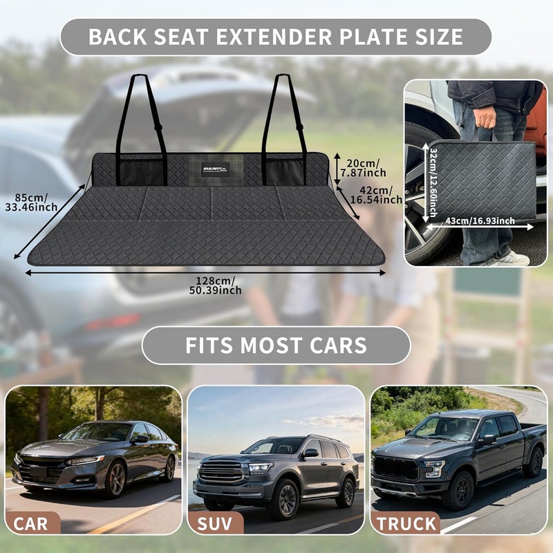 EULANT Truck SUV Dog Seat Cover for Back Seat,Car Rear Seat Mattress Extender Plate,Folding Back Seat Extender for Full Size Truck/F150/RAM1500/Silverado Car/SUV Model Y/3 - Image 2